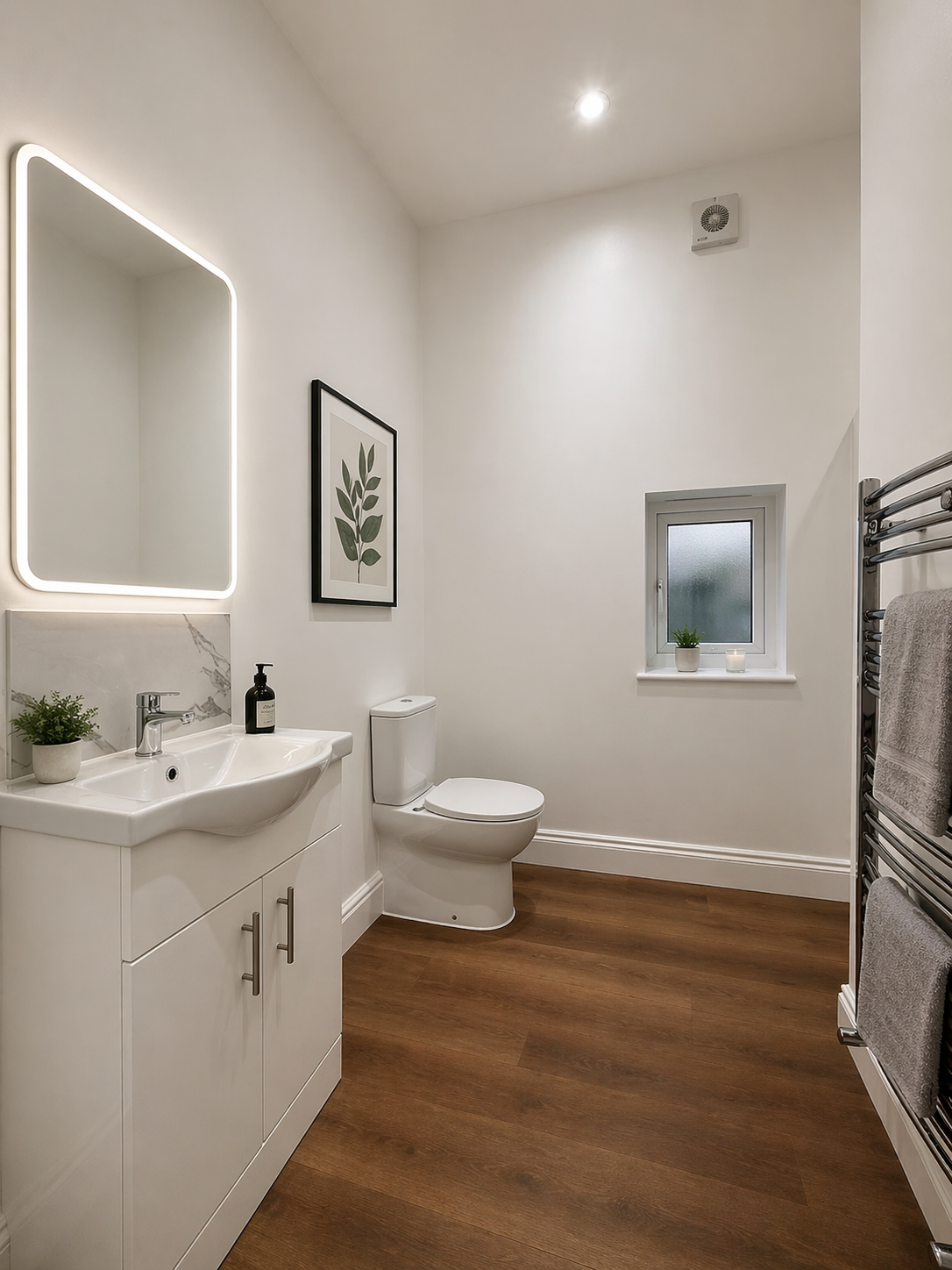 Luxury ground-floor washroom in St Albans AL3 house extension by The Construction Collective