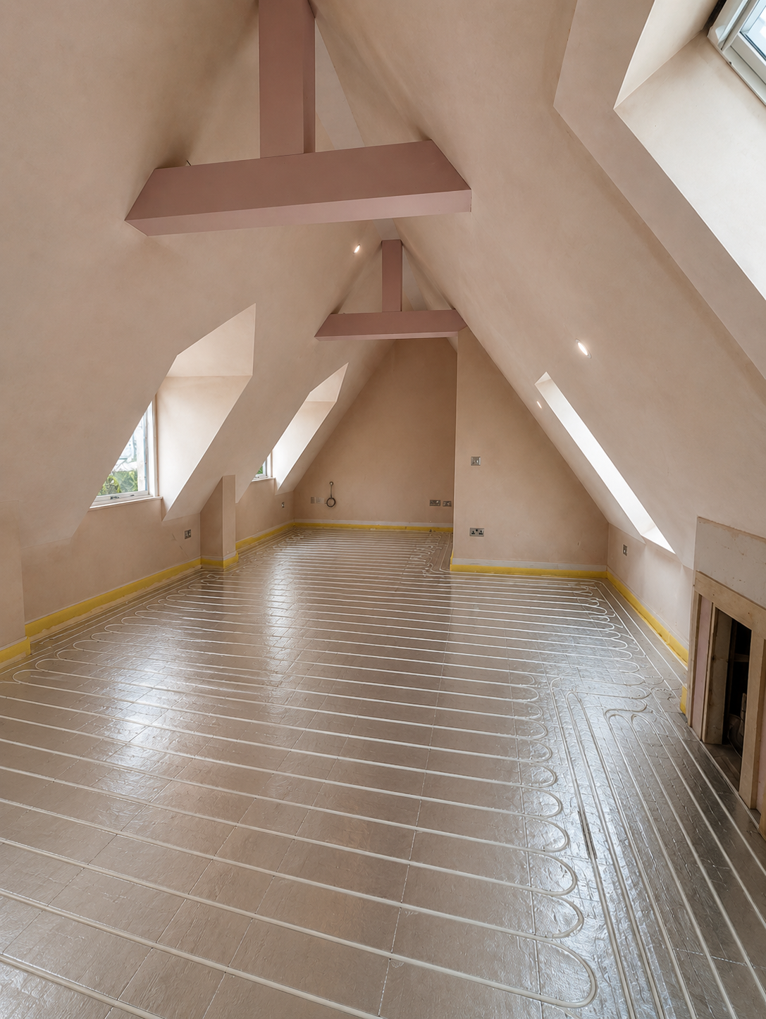 High-end construction works in progress on a North London loft conversion