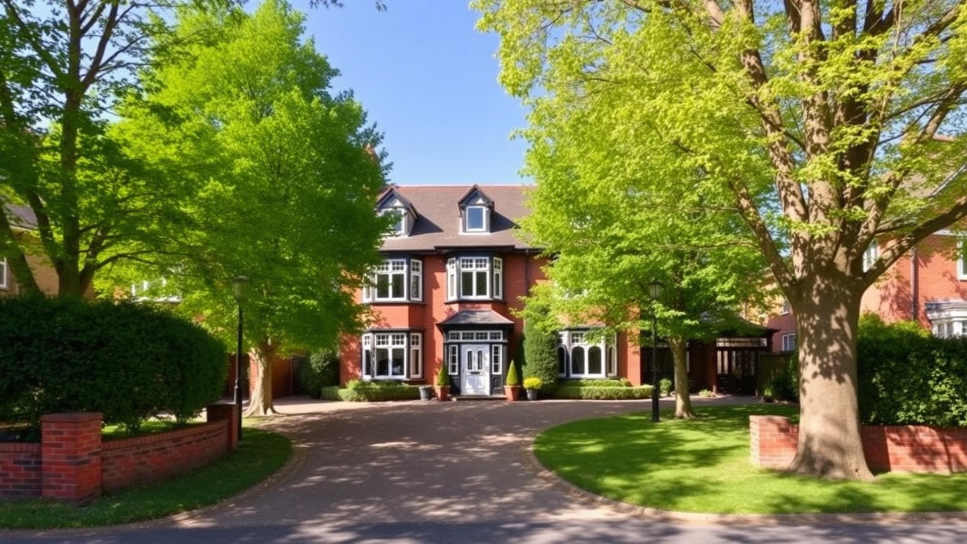 Elegant detached red-brick family home on a leafy North London street